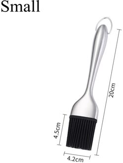 Bbq Bedruipen Olie Borstel Roestvrij Stee Siliconen Haren Olie Borstel Non Stick Gebak Bbq Gereedschap klein