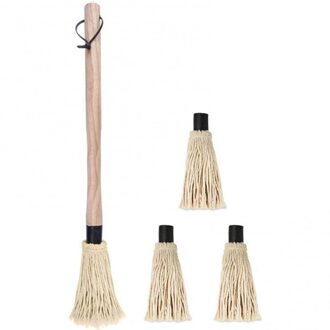 Bbq Borstel Kit Bbq Mop Borstel Met Vervanging Hoofd Voor Keuken Koken Tool Bbq Accessoires