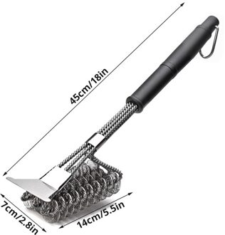 Bbq Cleaner Grill Borstel En Schraper Perfect Gereedschap Voor Alle Grill Types Waaronder Weber Ideaal Barbecue Accessoires