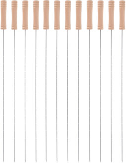 BBQ Collection 12x bbq collection spiezen-vleespennen - 4 st - metaal - 40 cm