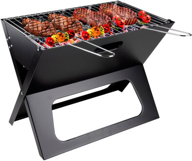 BBQ Collection Barbecue - BBQ - Draagbaar - Opvouwbaar - losse Vuurschaal en Grillrooster - Zwart