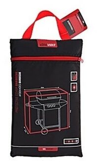 BBQ Collection Barbecue beschermhoes - zwart - vinyl - 125x62x95 cm - waterdicht - afdekhoes
