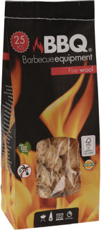 BBQ Collection Barbecue en vuurkorf aanmaak houtwol krullen - 25x stuks - BBQ aanmaken