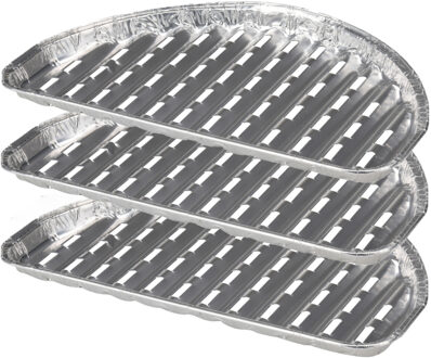 BBQ Collection barbecue grillschalen - Set van 12x stuks - 33 x 19 cm - Vlees grillen - BBQ rooster