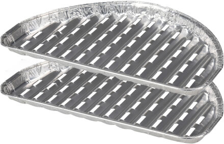 BBQ Collection barbecue grillschalen - Set van 16x stuks - 33 x 19 cm - Vlees grillen - BBQ rooster