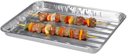 BBQ Collection barbecue grillschalen - Set van 5x stuks - 34 x 32 cm - Vlees grillen - BBQ rooster