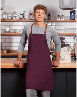 BBQ Collection Barbecue keukenschort Luxury - aubergine - polyester/katoen - voor volwassenen - professioneel