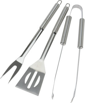 BBQ Collection BBQ/barbecue gereedschap set 3-delig RVS - Barbecuegereedschapset