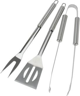BBQ Collection BBQ/barbecue gereedschap set 3-delig RVS - Barbecuegereedschapset