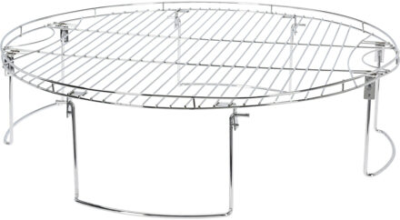 BBQ Collection BBQ/barbecue rooster grill - rond - opzet verhoger - metaal - Dia 65 x H17 cm