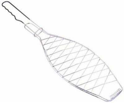 BBQ Collection BBQ/barbecue rooster - klem grill - metaal - 58 x 13 x 1 cm - Speciaal voor vis