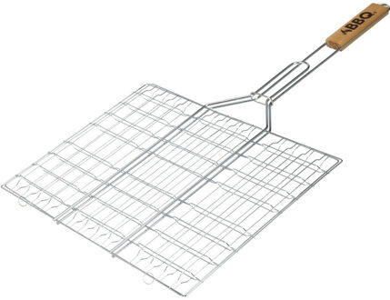 BBQ Collection BBQ/barbecue rooster - klem grill - metaal/hout - 65 x 41 x 2 cm