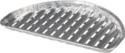 BBQ Collection Grillschalen - 4 stuks - 33 x 19 cm - barbecueroosters Zilverkleurig