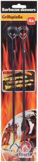 BBQ Collection grillspiezen - 4 stuks Zilverkleurig