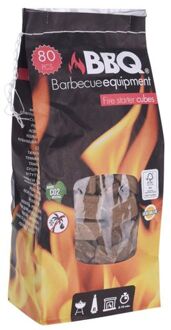BBQ Collection Grote zak met 80x barbecue aanmaakblokjes - Aanmaakblokjes