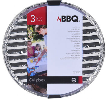 BBQ Collection Set van 3x stuks barbecue grillschalen ovaal 35 cm - barbecueroosters