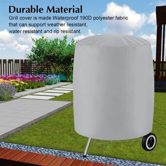 Bbq Cover Outdoor Stof Waterdichte Weber Zware Grill Cover Regen Beschermende Outdoor Barbecue Cover Ronde Bbq Grill Zwart zwart / XXL(76.2cmx91.44cm)