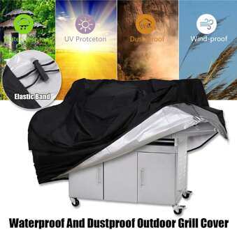 Bbq Cover Waterdichte Outdoor Anti Dust Grill Cover Tuin Yard Rain Protector Voor Bbq Accessoires Zwart Barbecue Grill 147x60x120cm