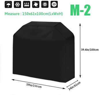 Bbq Cover Waterdichte Weber Zware Grill Cover Anti Dust Regen Uv Voor Elektrische Barbe Barbecue Accessoires Outdoor Tuin M-2