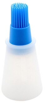 Bbq Draagbare Siliconen Olie Fles Met Borstel Grill Olie Borstels Vloeibare Olie Gebak Keuken Bakken Bbq Gereedschap Keuken Gereedschap Voor bbq blauw