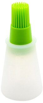 Bbq Draagbare Siliconen Olie Fles Met Borstel Grill Olie Borstels Vloeibare Olie Gebak Keuken Bakken Bbq Gereedschap Keuken Gereedschap Voor bbq groen