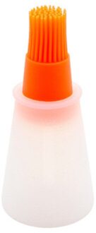 Bbq Draagbare Siliconen Olie Fles Met Borstel Grill Olie Borstels Vloeibare Olie Gebak Keuken Bakken Bbq Gereedschap Keuken Gereedschap Voor bbq oranje