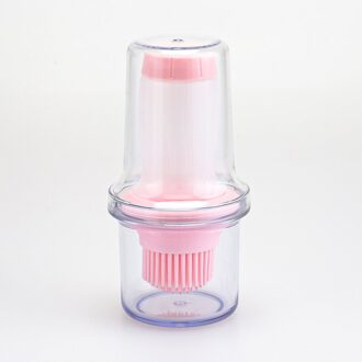 Bbq Draagbare Siliconen Olie Fles Met Borstel Grill Olie Kwasten Liquid Keuken Outdoor Bakken Tools Kookgerei Barbecue Accessoires Roze