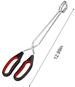 Bbq Gereedschap Rvs Tang Schaar Type Gegrilde Voedsel Clip Barbecue Accessoires Draagbare Tang Outdoor Keuken Gadget 33cm