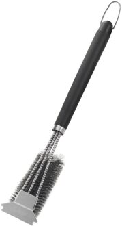 Bbq Grill Borstel Met Rvs Haren Outdoor Bbq Accessoires Gereedschap Multifunctionele Bbq Cleaner Brush
