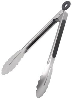 Bbq Grillen Tong Salade Serveren Voedsel Tong Rvs Metalen Keuken Tang Barbecue Koken Locking Tong 16duim