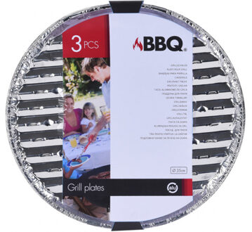 Bbq Grillschalen - 3 stuks - ovaal - 35 cm - barbecueroosters