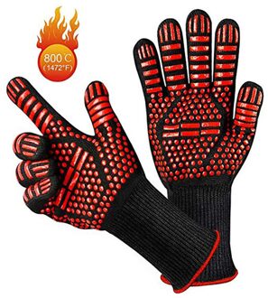 Bbq Handschoenen 800 Graden Warmte-isolatie, Brandwerende, Antislip Siliconen Handschoenen, Barbecue Handschoenen, gebruikt Voor Koken Oven Barbecue A2