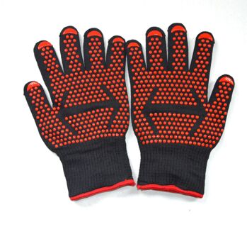 Bbq Handschoenen 800 Graden Warmte-isolatie, Brandwerende, Antislip Siliconen Handschoenen, Barbecue Handschoenen, gebruikt Voor Koken Oven Barbecue A4