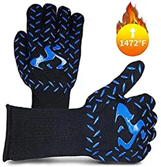 Bbq Handschoenen 800 Graden Warmte-isolatie, Brandwerende, Antislip Siliconen Handschoenen, Barbecue Handschoenen, gebruikt Voor Koken Oven Barbecue A7