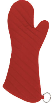 BBQ handschoenen - hittebestendig - rood - katoen - ovenwanten