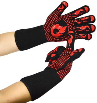 Bbq Handschoenen Hoge Temperatuur Hittebestendige Brandwerende Magnetron Keuken Handschoen Ovenwanten Glove-hdh