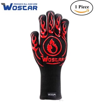 Bbq Handschoenen Hoge Temperatuur Weerstand Mitts Koken Handschoenen 800 Graden Brandwerende Barbecue Warmte Isolatie Magnetron Handschoenen 1 stuk