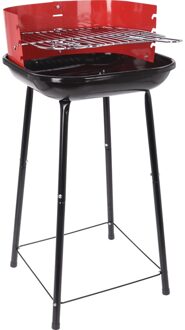 BBQ Houtskoolbarbecue - 85 cm - Grilloppervlak 26x26 cm Zwart