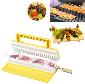 Bbq Kebab Maker Enkele Rij 1 Pcs Vlees Spies Machine Quick Spies Bbq Gereedschap Outdoor Keuken Accessoires