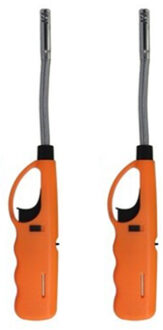 BBQ/keuken/gas/haard aansteker - 4x - oranje - 27 cm - Aansteker