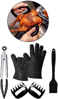 Bbq Metalen Vlees Shredder Klauw Voedsel Vlees Vorken Houten Handvat Kalkoen Kip Klauwen Barbecue Gereedschap Kit stijl 1