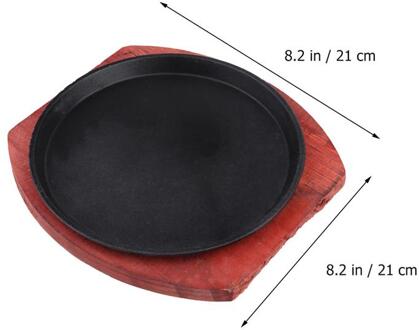 Bbq Non-stick Grill Bbq Pan Biefstuk Grill Pan Kookplaat Grill Bbq Kookplaat Grill Voor Inductie Kookplaat (19cm Ronde)