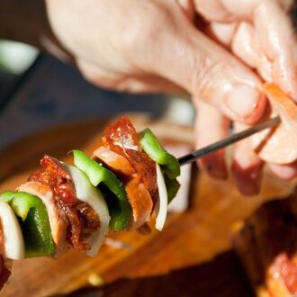 BBQ Spiesset 6dlg 38cm Chroom