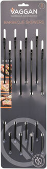 BBQ spiezen - 8x stuks - RVS - 40 cm - vleespennen voor vlees - barbecue accessoires