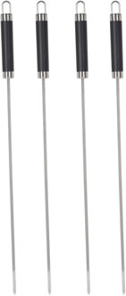 BBQ spiezen - 8x stuks - RVS - 46 cm - vleespennen voor vlees - barbecue accessoires