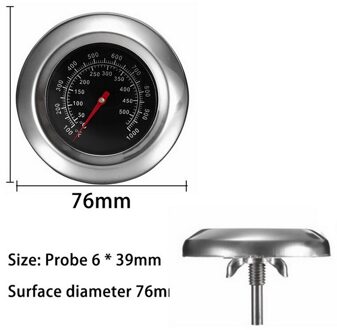 Bbq Temperatuurmeter Oven Thermometer Voor Gas Grill Rvs Hoge Temperatuur Warmte Indicator Roker Monitor Instant Lezen