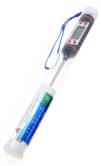 Bbq Vlees Thermometer Draaibare Digitale Voedsel Thermometer Chocolade Oven Melk Water Olie Elektronische Probe Voor Keuken Koken zwart