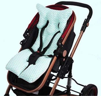 BBSONG Kinderwagen Kussen Katoen Kinderwagen Car Seat Pad Voor Kids Kinderwagens Kinderwagen Accessoires Peuter Harness Kinderwagen Winkelwagen Mat blauw