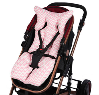 BBSONG Kinderwagen Kussen Katoen Kinderwagen Car Seat Pad Voor Kids Kinderwagens Kinderwagen Accessoires Peuter Harness Kinderwagen Winkelwagen Mat roze