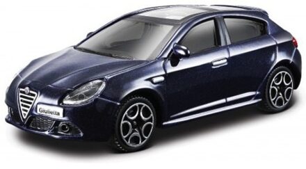 Bburago Modelauto Alfa Romeo Giulietta - blauw - schaal 1:43 - speelgoedauto